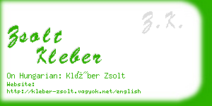zsolt kleber business card